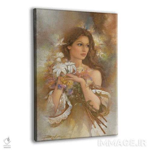 تابلو دکوراتیو زیبایی و سوسن ها اثر راس داکن - نمای پرسپکتیو محصول