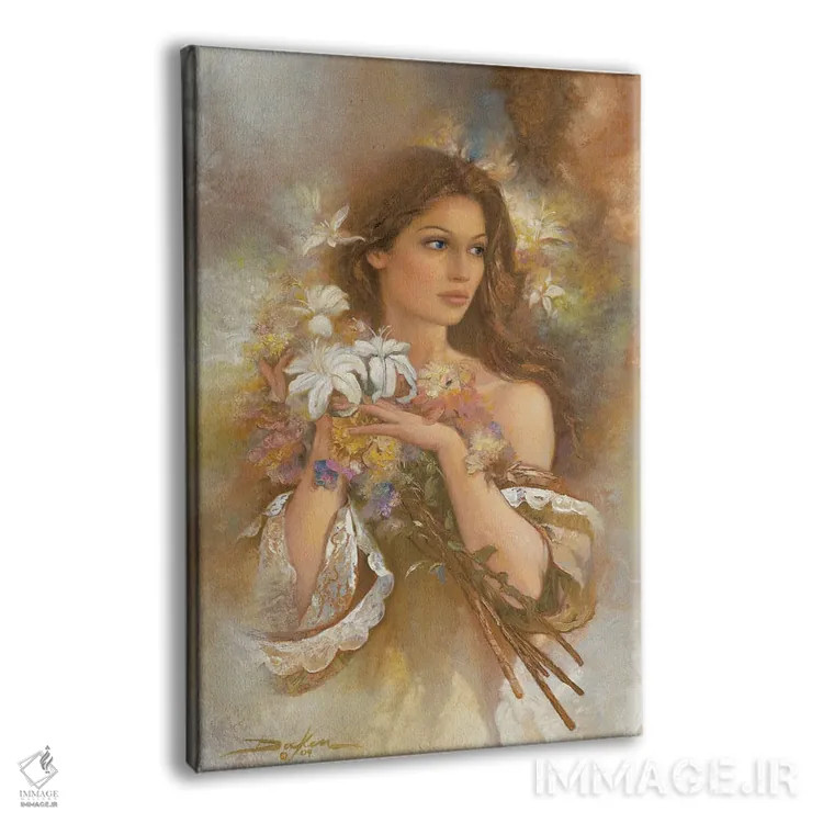 تابلو دکوراتیو زیبایی و سوسن ها اثر راس داکن - نمای پرسپکتیو محصول