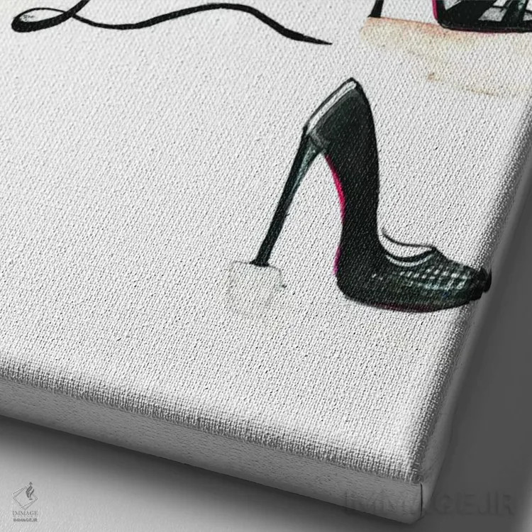 تابلو دکوراتیو مجموعه کریستین لوبوتن اثر رونگرونگ دوو - نمای نزدیک بافت بوم