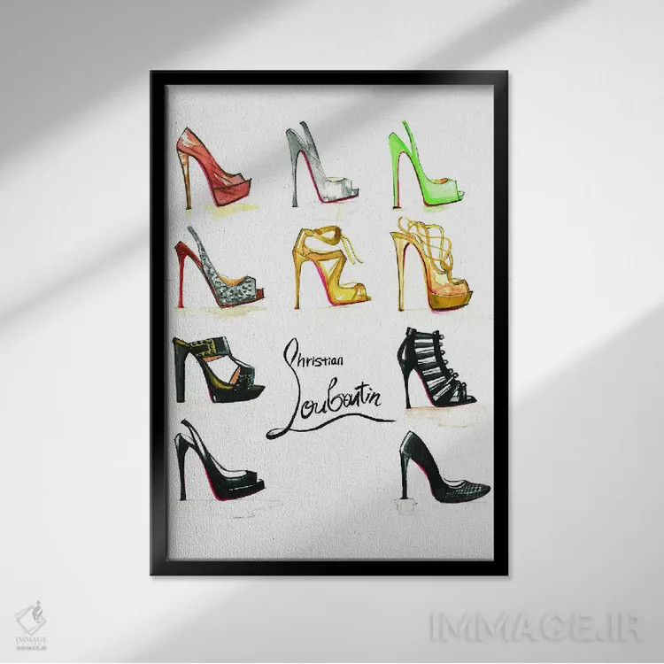 تابلو دکوراتیو مجموعه کریستین لوبوتن اثر رونگرونگ دوو - نمای قابدار مشکی