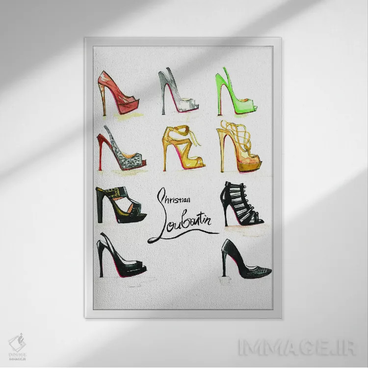 تابلو دکوراتیو مجموعه کریستین لوبوتن اثر رونگرونگ دوو - نمای قابدار سفید