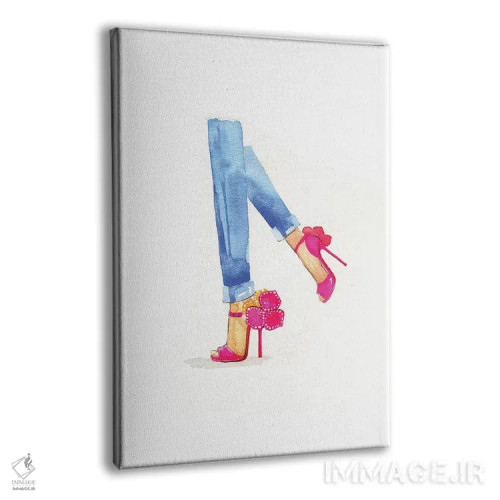 تابلو دکوراتیو کفش گل دار اثر رونگرونگ دوو - نمای پرسپکتیو محصول