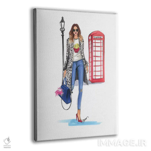 تابلو دکوراتیو استایل لندنی اثر رونگرونگ دوو - نمای پرسپکتیو محصول