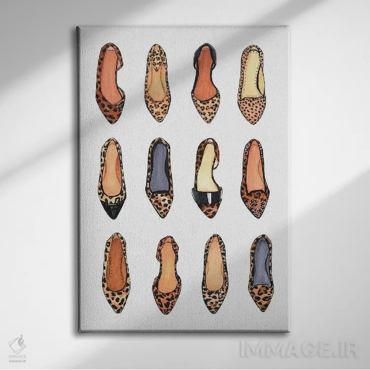 تابلو دکوراتیو پلنگی یک رنگ خنثی است اثر رونگرونگ دوو - نمای روبهرو روی دیوار