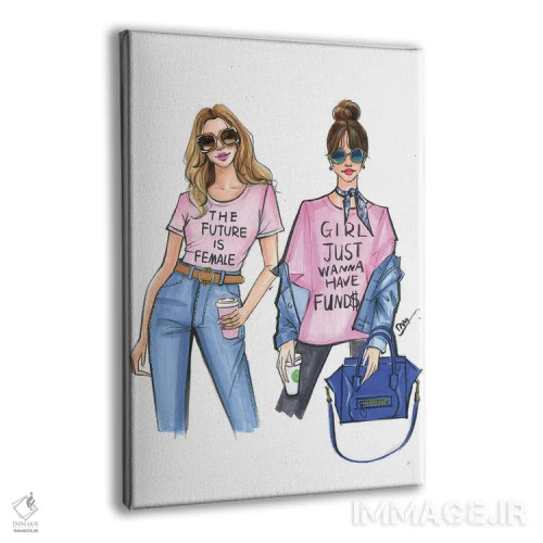 تابلو دکوراتیو آینده متعلق به زن هاست اثر رونگرونگ دوو - نمای پرسپکتیو محصول