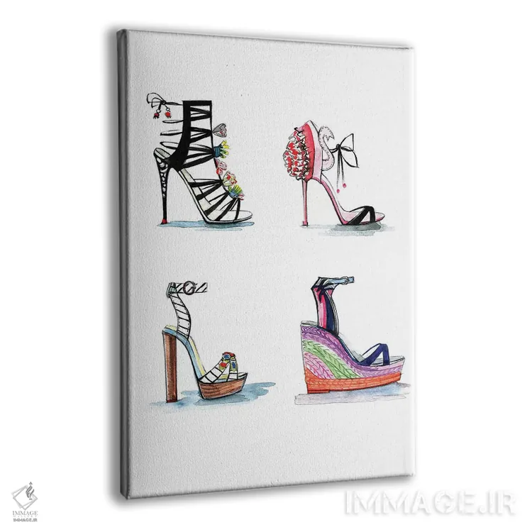 تابلو دکوراتیو مجموعه کفش های سوفیا وبستر اثر رونگرونگ دوو - نمای پرسپکتیو محصول