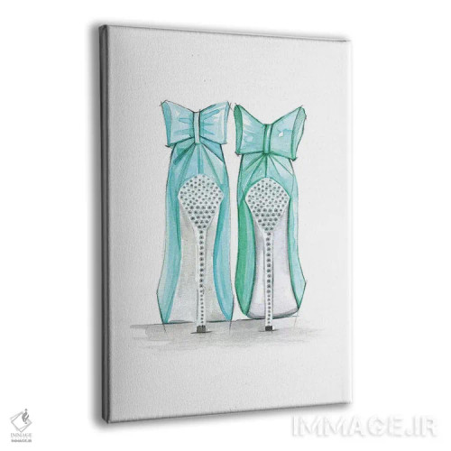 تابلو دکوراتیو کفش های تیفانی اثر رونگرونگ دوو - نمای پرسپکتیو محصول