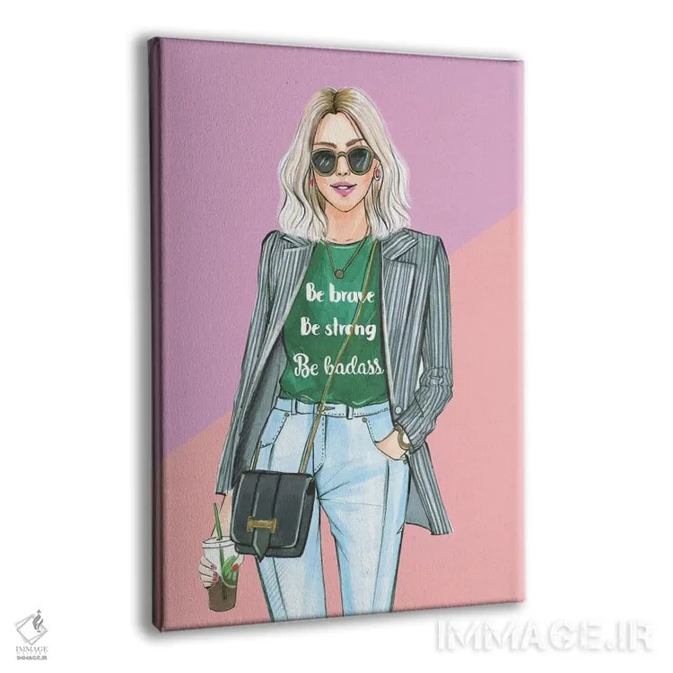 تابلو دکوراتیو وقتی لباسم را دوست دارم مهربان ترم اثر رونگرونگ دوو - نمای پرسپکتیو محصول