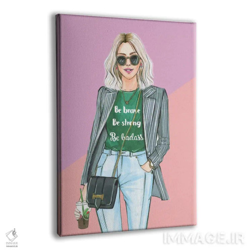 تابلو دکوراتیو وقتی لباسم را دوست دارم مهربان ترم اثر رونگرونگ دوو - نمای پرسپکتیو محصول