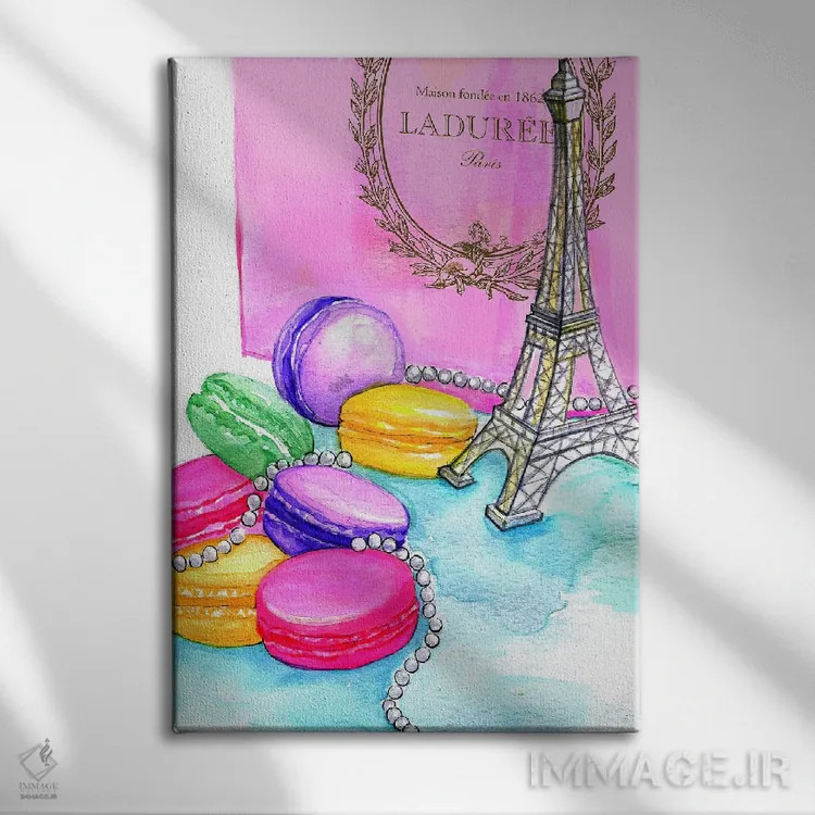 تابلو دکوراتیو بعد از ظهر در پاریس اثر رونگرونگ دوو - نمای روبهرو روی دیوار