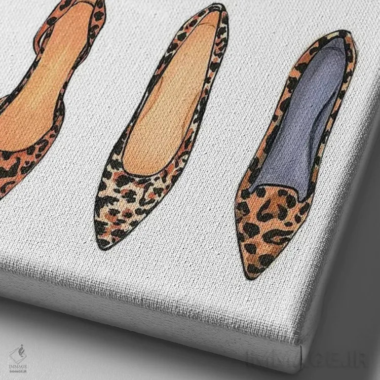 تابلو دکوراتیو پلنگی یک رنگ خنثی است اثر رونگرونگ دوو - نمای نزدیک بافت بوم