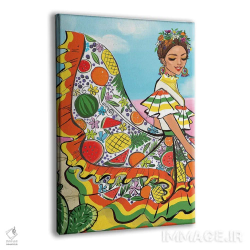 تابلو دکوراتیو مکزیک اثر رونگرونگ دوو - نمای پرسپکتیو محصول