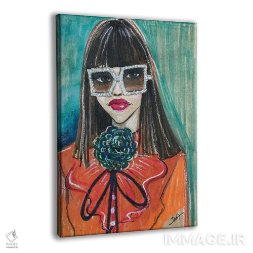 تابلو دکوراتیو پرتره گوچی اثر رونگرونگ دوو - نمای پرسپکتیو محصول