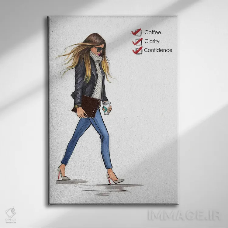 تابلو دکوراتیو چک لیست دوشنبه اثر رونگرونگ دوو - نمای روبهرو روی دیوار