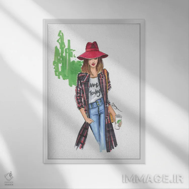 تابلو دکوراتیو امروز نه اثر رونگرونگ دوو - نمای قابدار سفید