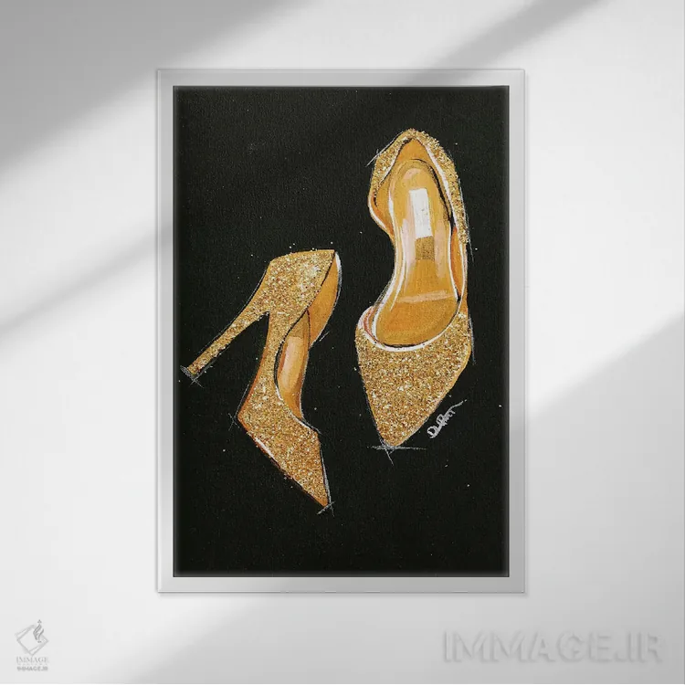 تابلو دکوراتیو درخشش جیمی چو اثر رونگرونگ دوو - نمای قابدار سفید