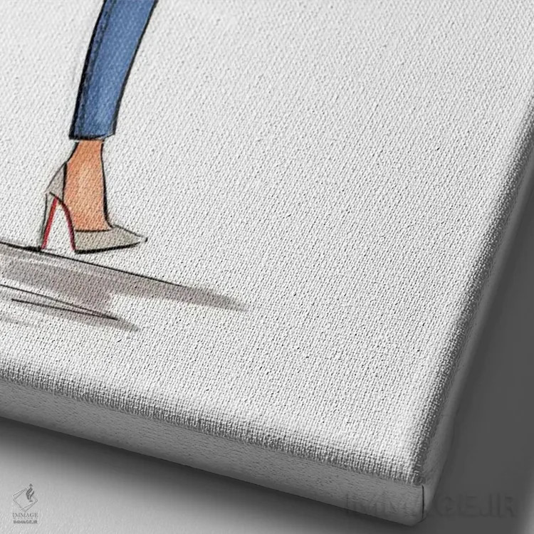 تابلو دکوراتیو چک لیست دوشنبه اثر رونگرونگ دوو - نمای نزدیک بافت بوم