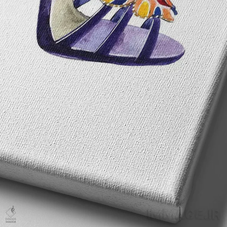 تابلو دکوراتیو کفش پروانه ای از برایان اتوود اثر رونگرونگ دوو - نمای نزدیک بافت بوم