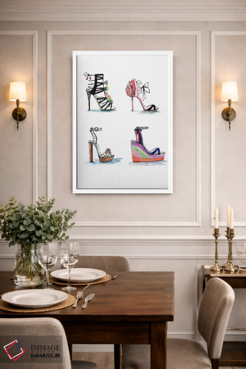 تابلو دکوراتیو مجموعه کفش های سوفیا وبستر اثر رونگرونگ دوو - D1W