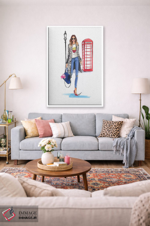 تابلو دکوراتیو استایل لندنی اثر رونگرونگ دوو - D1W