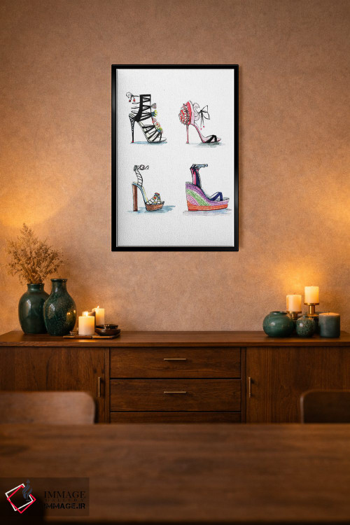 تابلو دکوراتیو مجموعه کفش های سوفیا وبستر اثر رونگرونگ دوو - D2B
