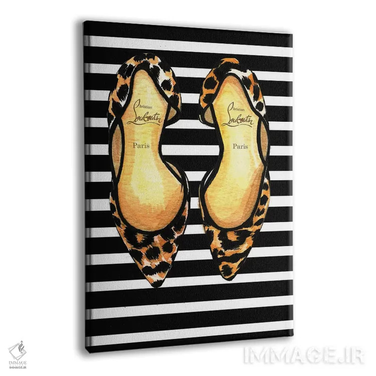 تابلو دکوراتیو کریستین لوبوتن و راه راه اثر رونگرونگ دوو - نمای پرسپکتیو محصول