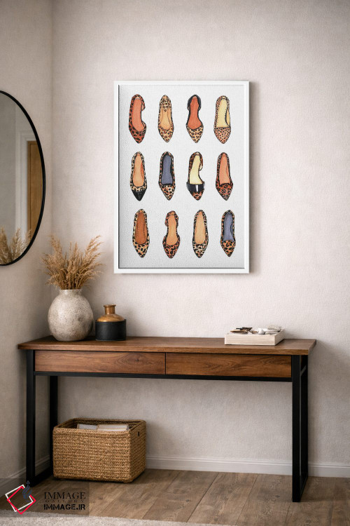 تابلو دکوراتیو پلنگی یک رنگ خنثی است اثر رونگرونگ دوو - D2W