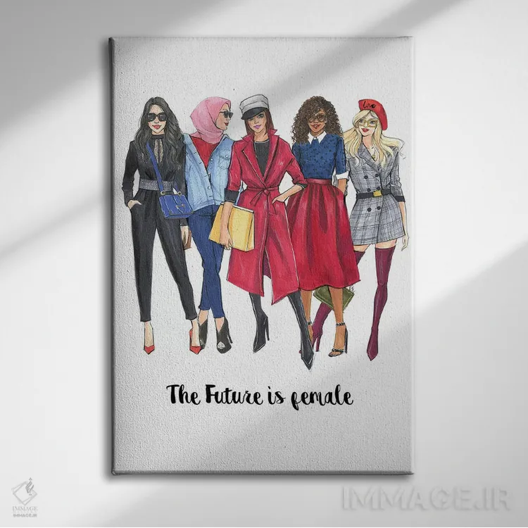 تابلو دکوراتیو روز زن ۲۰۱۸ اثر رونگرونگ دوو - نمای روبهرو روی دیوار