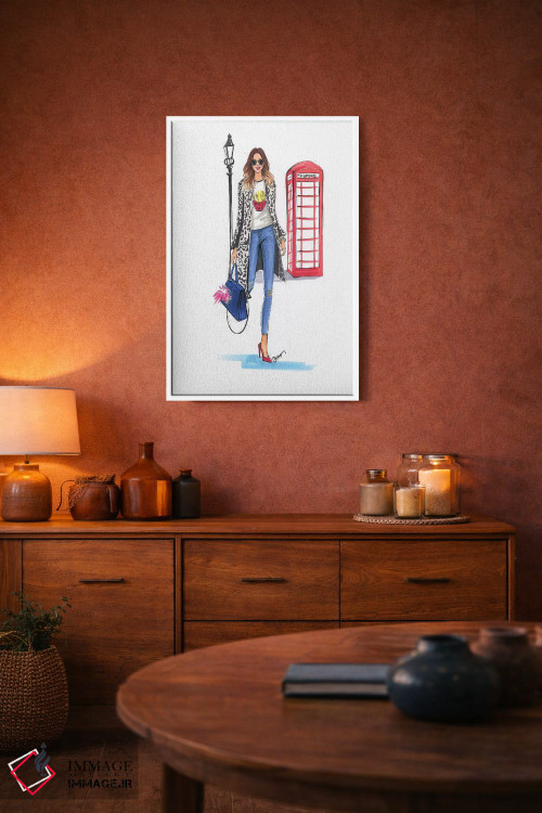 تابلو دکوراتیو استایل لندنی اثر رونگرونگ دوو - D3W