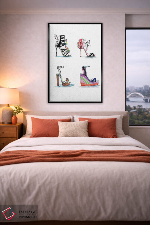 تابلو دکوراتیو مجموعه کفش های سوفیا وبستر اثر رونگرونگ دوو - D5B