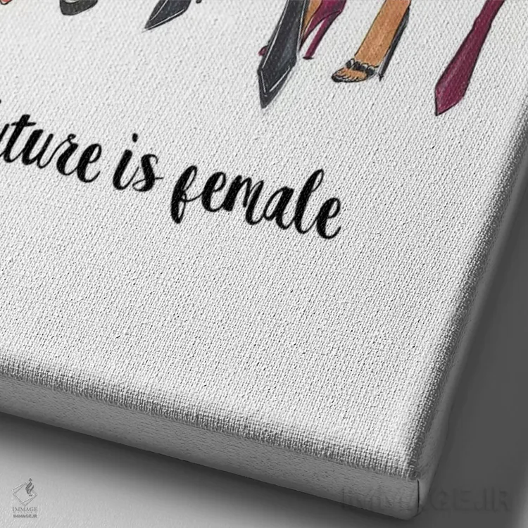 تابلو دکوراتیو روز زن ۲۰۱۸ اثر رونگرونگ دوو - نمای نزدیک بافت بوم