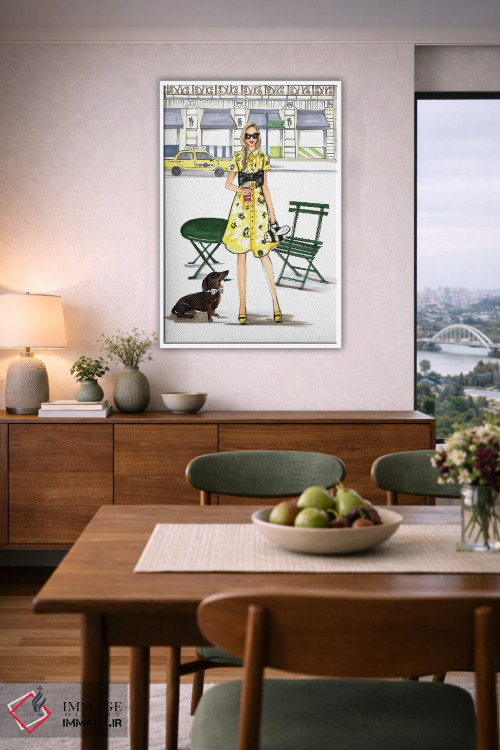 تابلو دکوراتیو روزی به سبک کیت اسپید اثر رونگرونگ دوو - D5W