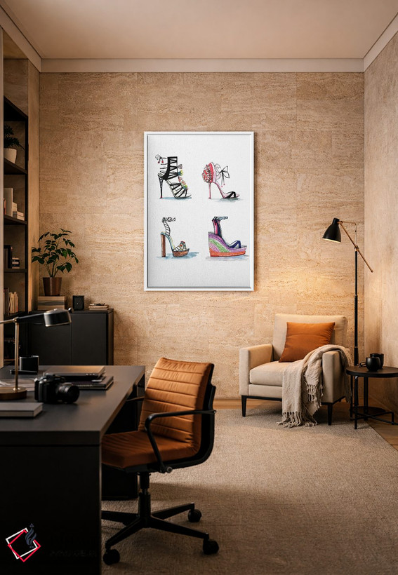 تابلو دکوراتیو مجموعه کفش های سوفیا وبستر اثر رونگرونگ دوو - D6W