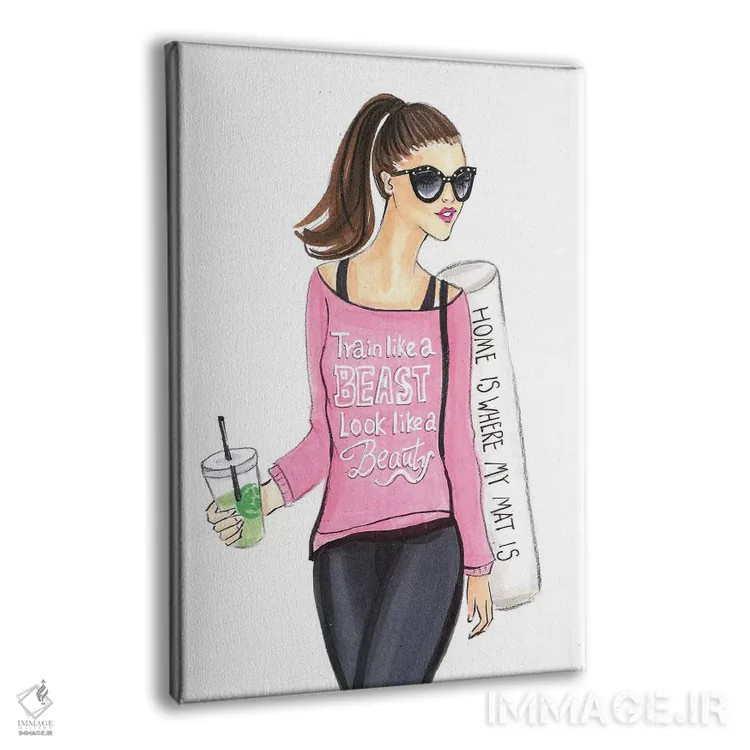 تابلو دکوراتیو یوگی اثر رونگرونگ دوو - نمای پرسپکتیو محصول