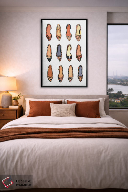 تابلو دکوراتیو پلنگی یک رنگ خنثی است اثر رونگرونگ دوو - D4B