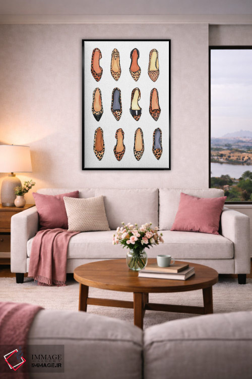 تابلو دکوراتیو پلنگی یک رنگ خنثی است اثر رونگرونگ دوو - D5B