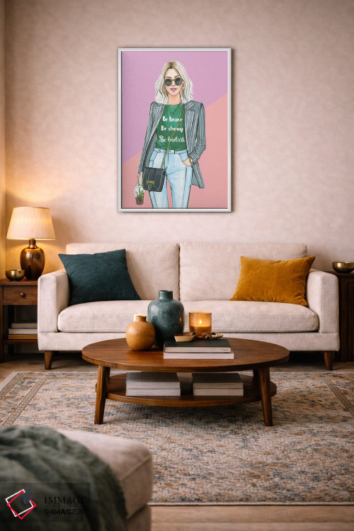 تابلو دکوراتیو وقتی لباسم را دوست دارم مهربان ترم اثر رونگرونگ دوو - D1W