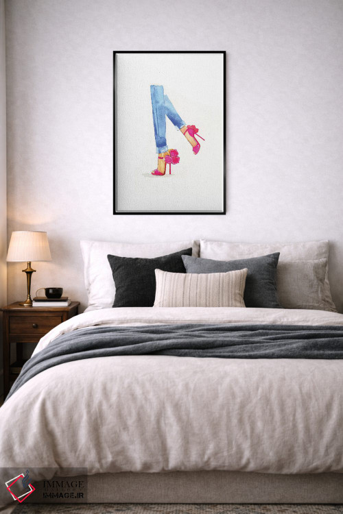 تابلو دکوراتیو کفش گل دار اثر رونگرونگ دوو - D6B