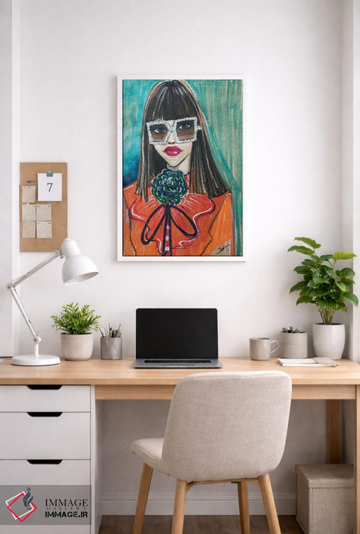 تابلو دکوراتیو پرتره گوچی اثر رونگرونگ دوو - D4W