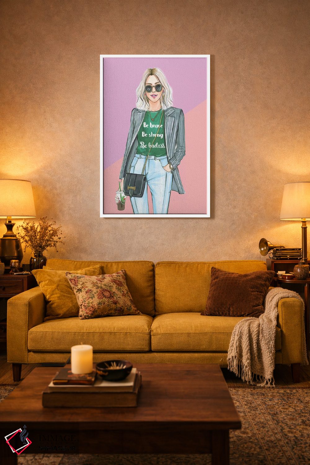 تابلو دکوراتیو وقتی لباسم را دوست دارم مهربان ترم اثر رونگرونگ دوو - D2W