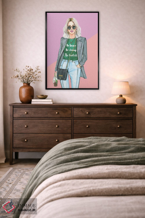 تابلو دکوراتیو وقتی لباسم را دوست دارم مهربان ترم اثر رونگرونگ دوو - D3B