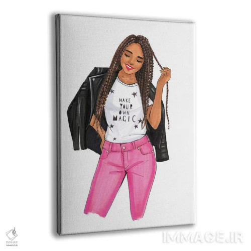 تابلو دکوراتیو Girl,جادوی خودت را بساز دختر اثر رونگرونگ دوو - نمای پرسپکتیو محصول