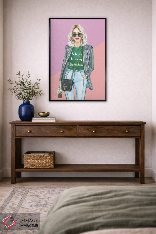 تابلو دکوراتیو وقتی لباسم را دوست دارم مهربان ترم اثر رونگرونگ دوو - D4B