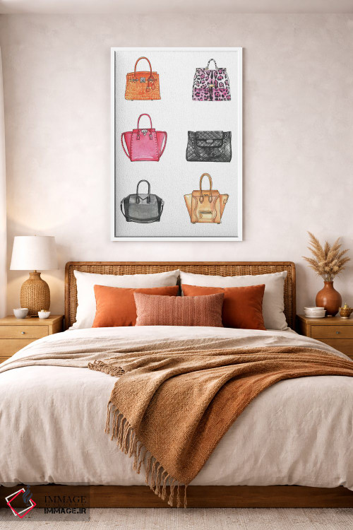 تابلو دکوراتیو مجموعه کیف دستی اثر رونگرونگ دوو - D3W