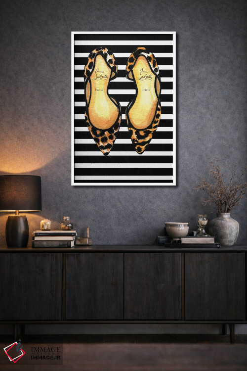 تابلو دکوراتیو کریستین لوبوتن و راه راه اثر رونگرونگ دوو - D1W