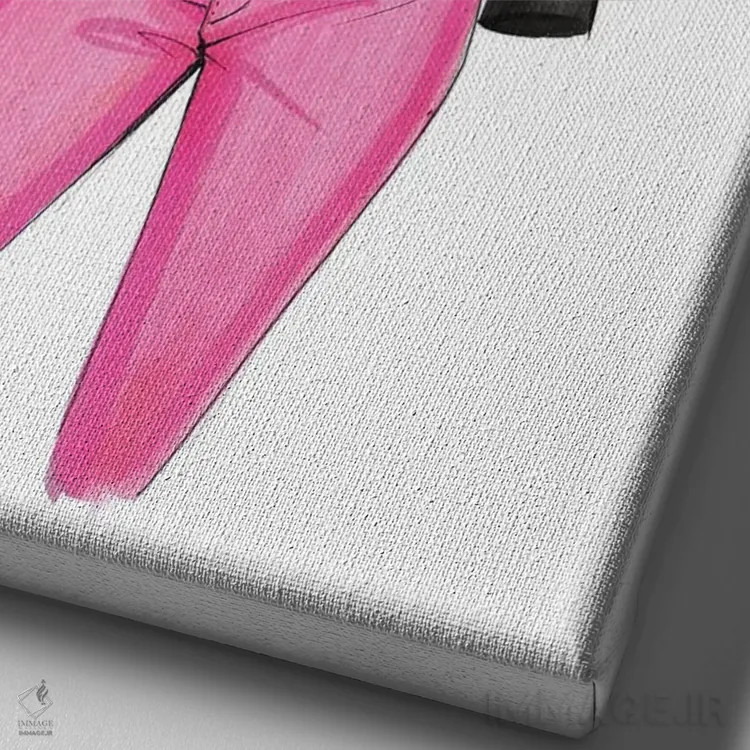 تابلو دکوراتیو Girl,جادوی خودت را بساز دختر اثر رونگرونگ دوو - نمای نزدیک بافت بوم