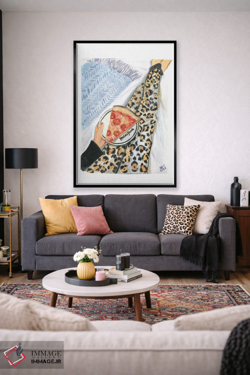 تابلو دکوراتیو پیتزا بدهید به من! اثر رونگرونگ دوو - D2B