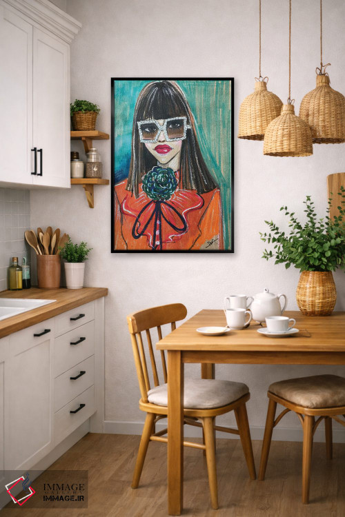 تابلو دکوراتیو پرتره گوچی اثر رونگرونگ دوو - D6B