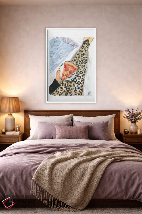 تابلو دکوراتیو پیتزا بدهید به من! اثر رونگرونگ دوو - D3W