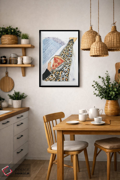 تابلو دکوراتیو پیتزا بدهید به من! اثر رونگرونگ دوو - D5B